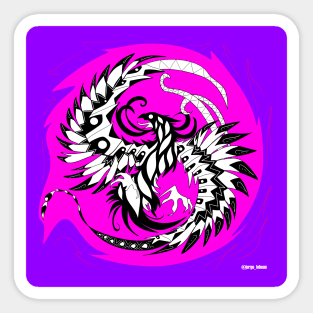 kitsch black phoenix ecopop Sticker